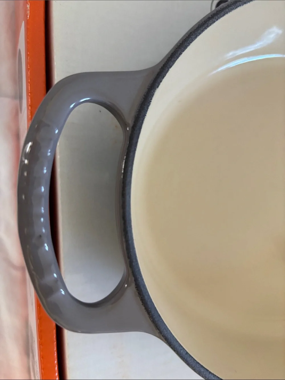 NEW IN BOX Le Creuset Oval Enameled Cast Iron Baker in Oyster